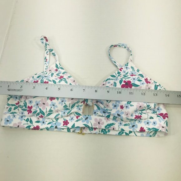 Kona Sol Women's Size Medium Knot Front Floral Bikini Swim Top Multicolor NWOT - Picture 8 of 11